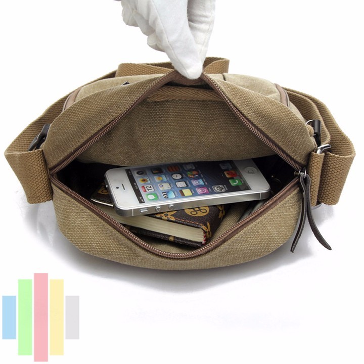 Túi messenger nam vải canvas đeo chéo D6662 190k - 3
