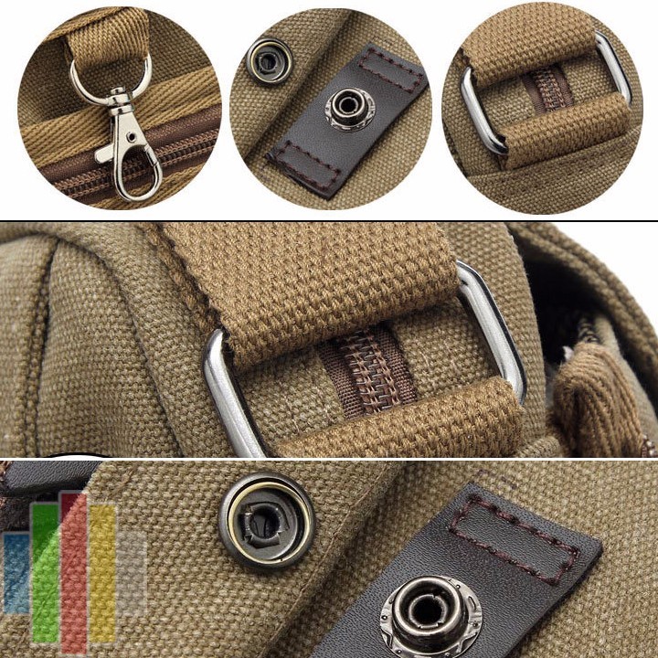Túi messenger nam vải canvas đeo chéo D6662 190k - 6
