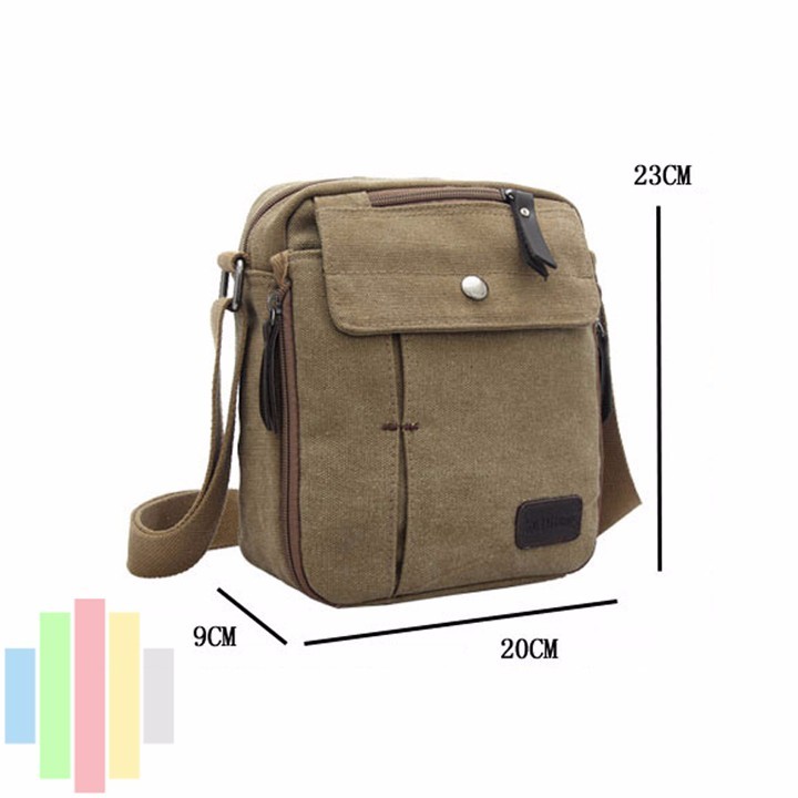 Túi messenger nam vải canvas đeo chéo D6662 190k - 4
