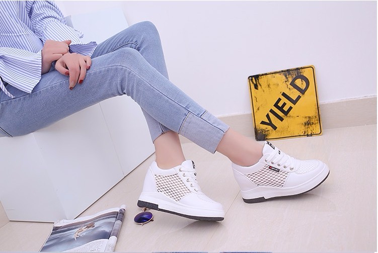 TT034T - Giày lưới đế độn phong cách Hàn Quốc