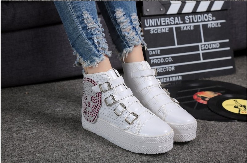 TT035T - Giày sneaker nữ khóa kéo cá tính, phong cách Hàn Quốc