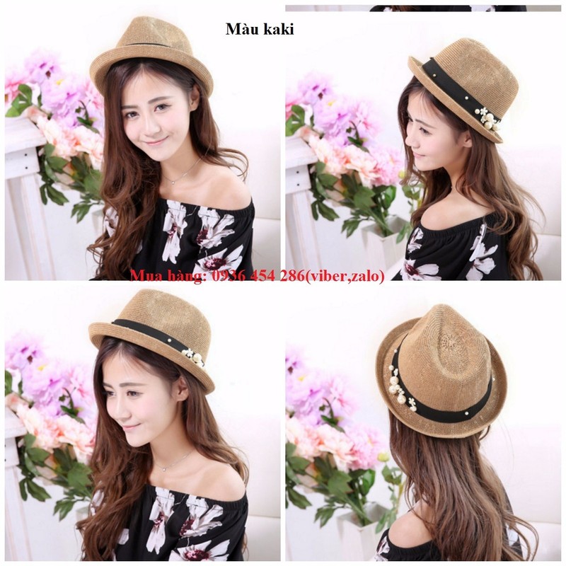 mũ rộng vành, mũ thời trang, mũ chụp ảnh, mũ cói giá rẻ, mũ phớt nam- nữ, mũ cói 2017 - 17