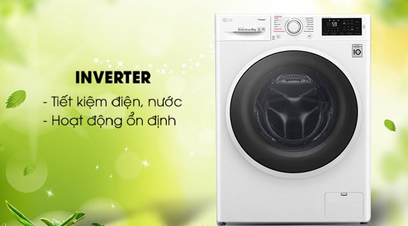 Máy giặt LG Inverter 9 kg FC1409S4W - Tiết kiệm điện nhờ công nghệ Inverter Máy giặt LG Inverter 9 kg FC1409S4W - Tiết kiệm điện nhờ công nghệ Inverter