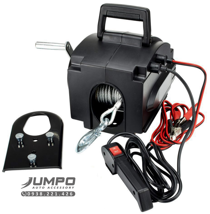 Tời điện 12v 2000LB tải trọng 907kg kéo xe, kéo thuyền