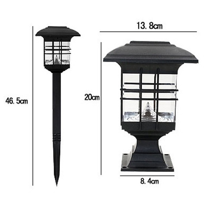 Combo 12 đèn năng lượng mặt trời trang trí trụ cổng sân vườn cầu thang 3