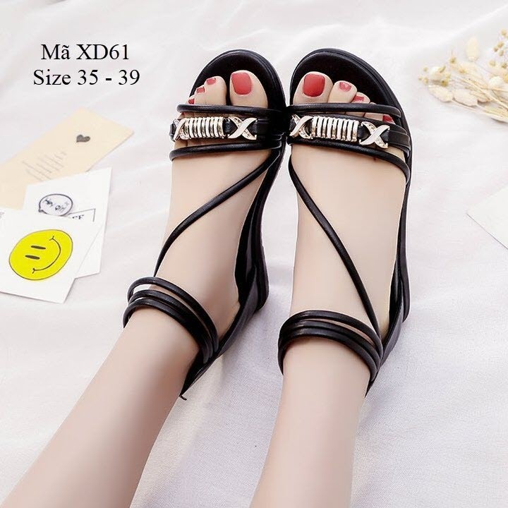 Sandal nữ đế độn sành điệu xd61 Sandal nữ đế độn sành điệu xd61