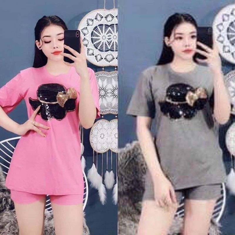 Sét bộ cotton đùi hình nón kim sa thật-bm60 Sét bộ cotton đùi hình nón kim sa thật-bm60