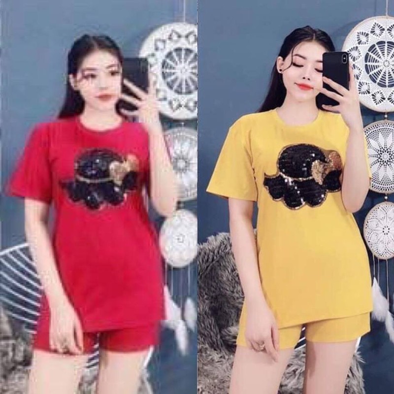 Sét bộ cotton đùi hình nón kim sa thật-bm60 Sét bộ cotton đùi hình nón kim sa thật-bm60