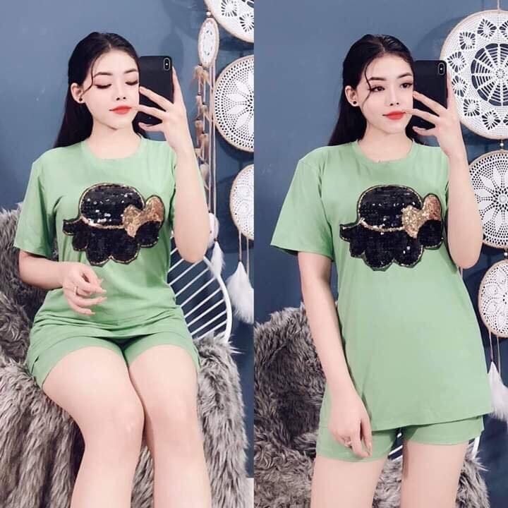 Sét bộ cotton đùi hình nón kim sa thật-bm60 Sét bộ cotton đùi hình nón kim sa thật-bm60