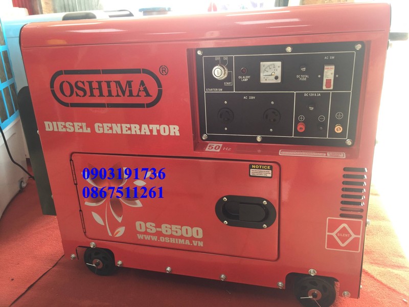 Máy phát điện 5kw giá rẻ- Máy phát điện Oshima 6500 đề nổ, máy dầu bền bỉ- giảm âm- Chuyên phân phối Máy phát điện 5kw giá rẻ- Máy phát điện Oshima 6500 đề nổ, máy dầu bền bỉ- giảm âm- Chuyên phân phối
