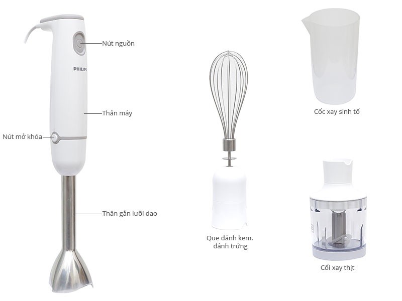Máy xay sinh tố cầm tay Philips HR1607 Máy xay sinh tố cầm tay Philips HR1607