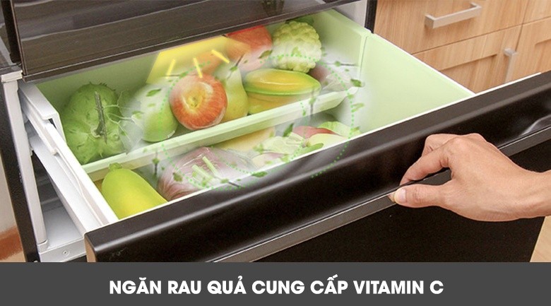 Ngăn rau quả cung cấp Vitamin C - Tủ lạnh Mitsubishi Electric Inverter 358 lít MR-CX46EJ-BRW-V Ngăn rau quả cung cấp Vitamin C - Tủ lạnh Mitsubishi Electric Inverter 358 lít MR-CX46EJ-BRW-V