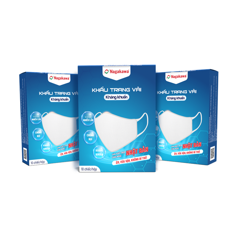 Khẩu trang vải kháng khuẩn Nagakawa