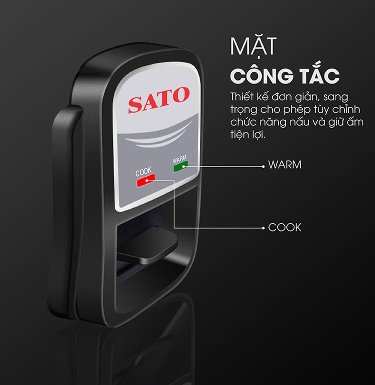 Nồi cơm điện Sato S140-140A 14L 1