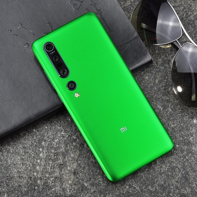 skin dán full lưng và viền cho xiaomi mi 10 & xiaomi 10 pro xanh lá