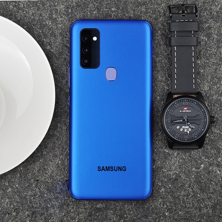 skin dán full lưng và viền cho samsung M21 màu xanh dương