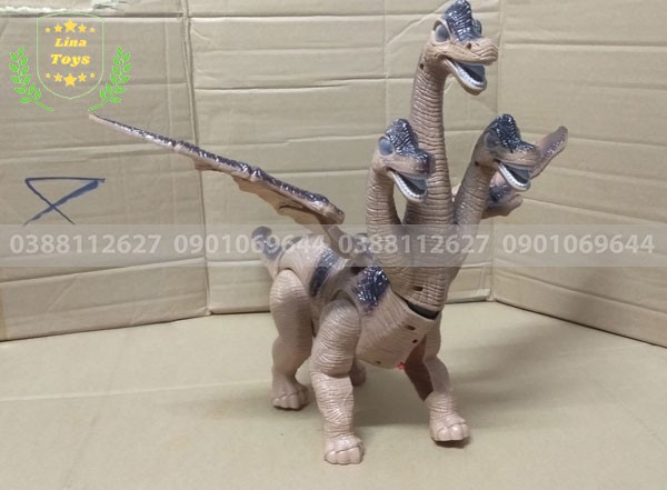 Đồ chơi khủng long bạo chúa 3 đầu - 1