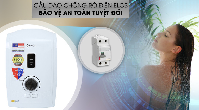 Máy nước nóng Centon GD600ESP FL EMC 4500 W - Bơm trợ lực