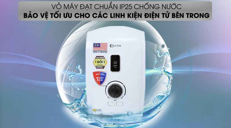 Máy nước nóng Centon GD600ESP FL EMC 4500 W - Thiết kế sang trọng