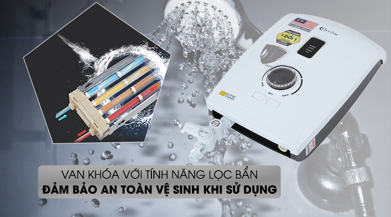 Máy nước nóng Centon GD600ESP FL EMC 4500 W - Van khóa lọc bẩn