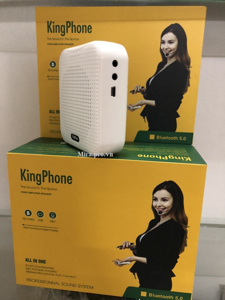 Máy trợ giảng hàn quốc khong dây KING PHONE KP-330 pin khủng, mic cài ve áo