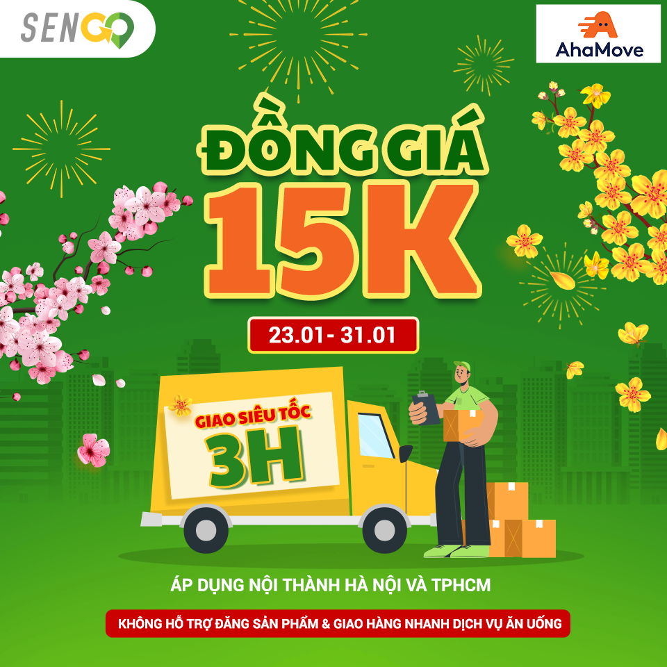AHAMOVE GIAO HÀNG SIÊU TỐC 3H - ĐỒNG GIÁ #15K
