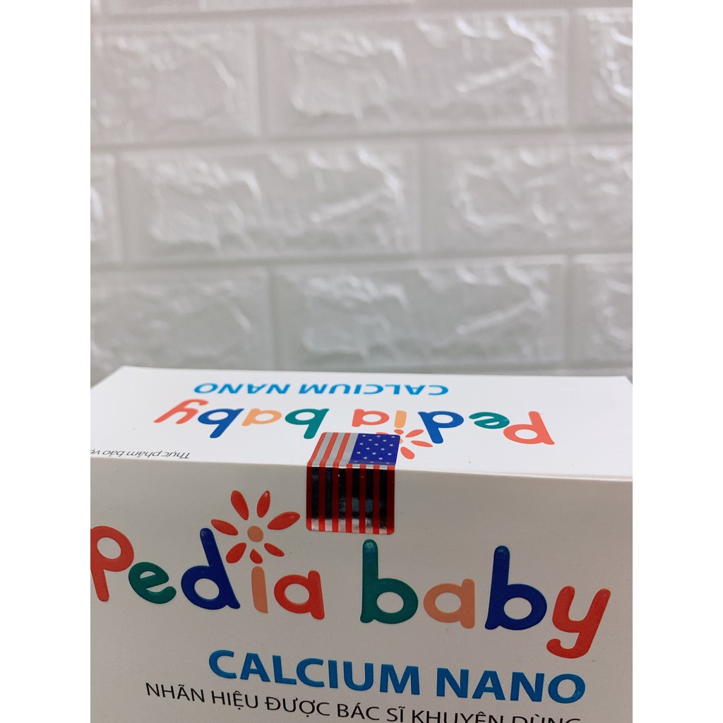 CHÍNH HÃNG Pediababy bổ sung canxi giúp phát triển chiều cao hiệu quả cho bé Hộp 20 ống