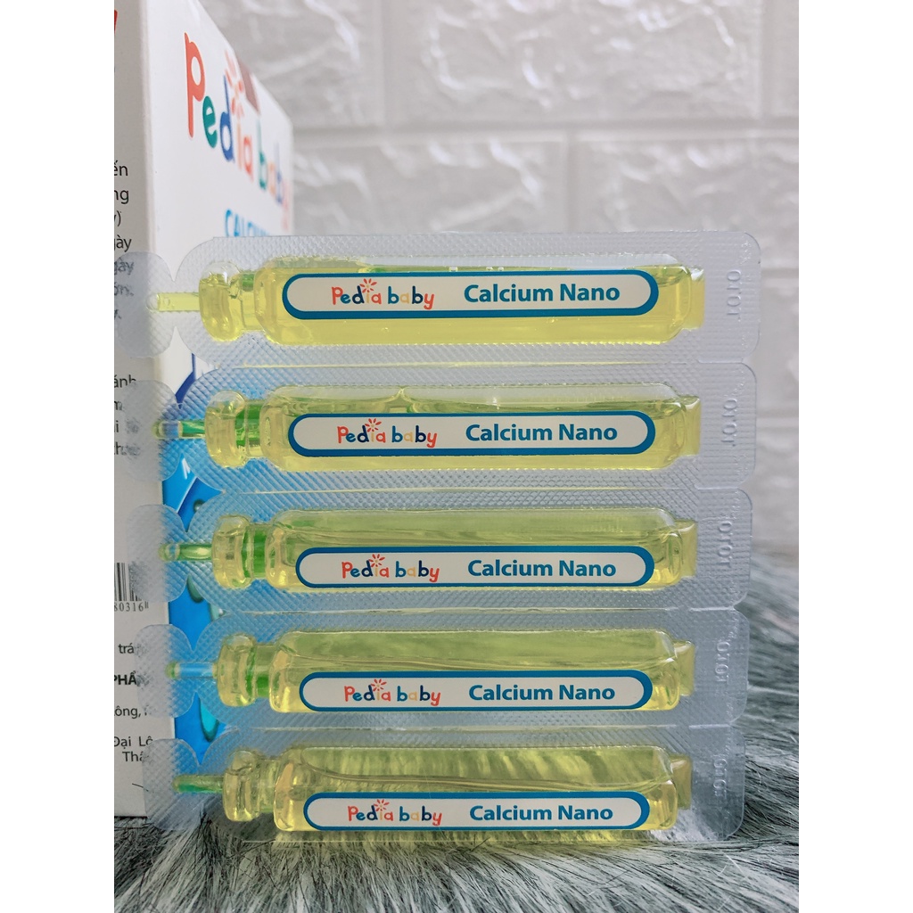 CHÍNH HÃNG Pediababy bổ sung canxi giúp phát triển chiều cao hiệu quả cho bé Hộp 20 ống
