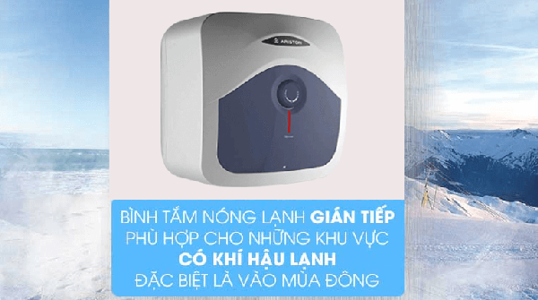 Bình nóng lạnh Ariston BLU 30R 2.5 FE làm nóng gián tiếp với công suất mạnh mẽ 2.500W