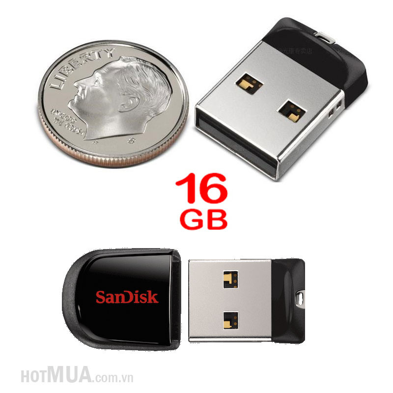 Usb sandisk cruzer fit cz33 16gb - chính hãng siêu nhỏ gọn