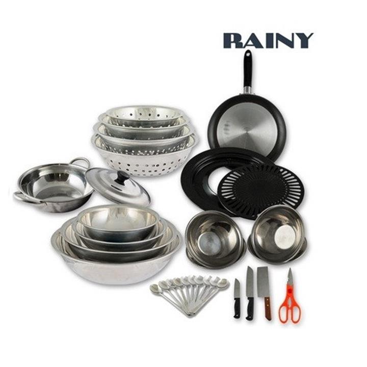BỘ 40 MÓN THAU RỔ INOX RAINY RN40TT