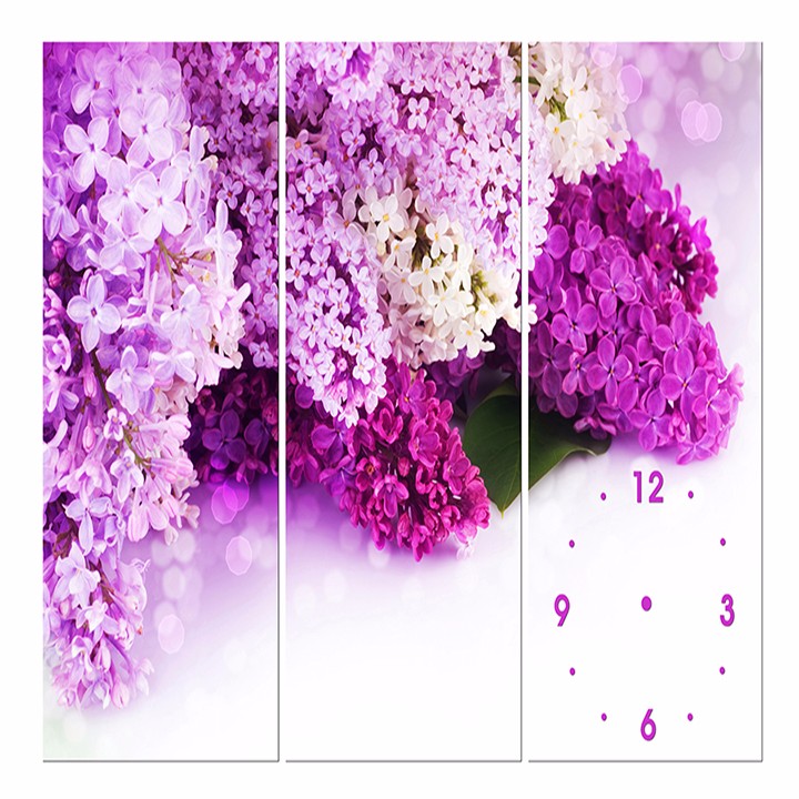 Tranh đồng hồ hoa lavender tím Perfect TDH47