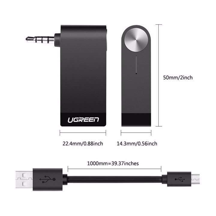 Thiết bị nhận Bluetooth Music Receiver Ugreen UG-30348 có hỗ trợ Mic