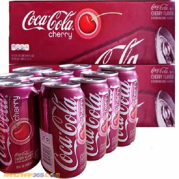 Thùng nước ngọt Coca Cola Cherry 12 lon