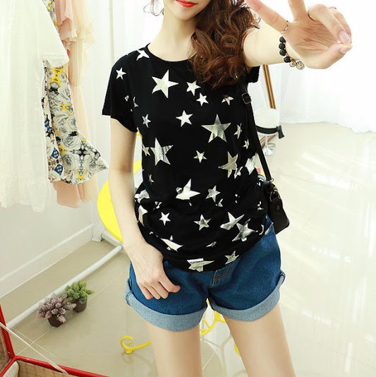 Áo khoét nách in hoạt hình dễ thương A1233