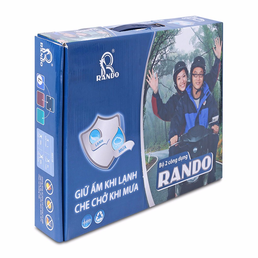 Bộ áo mưa 2 lớp cao cấp Rando chống thấp nước