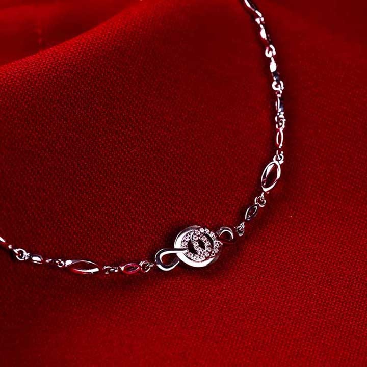 Lắc tay bạc Be Happy