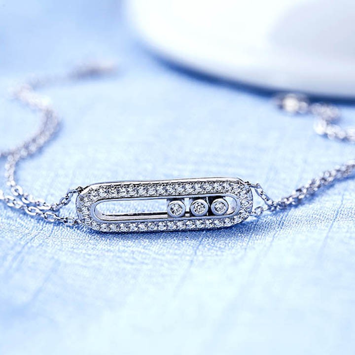 Lắc tay bạc Happiness