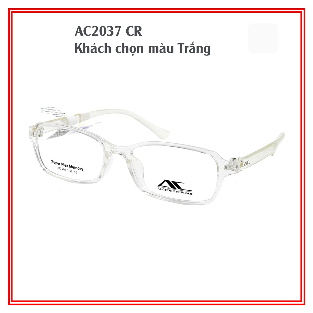 Gọng kính chính hãng accede ac2037 cr