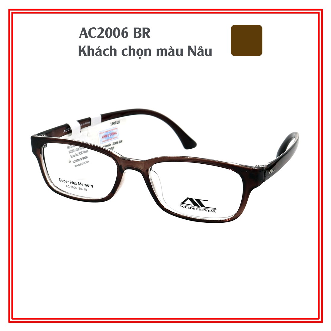 Gọng kính chính hãng accede ac2006