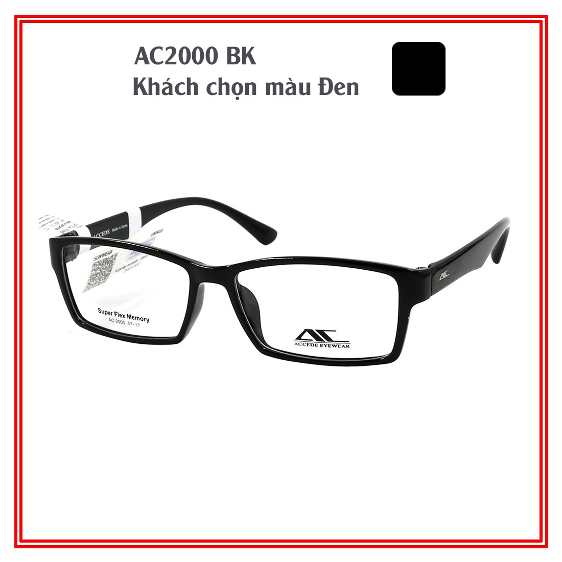 Gọng kính chính hãng accede ac2000