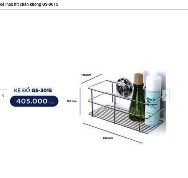 Kệ hít chân không inox GS-3015