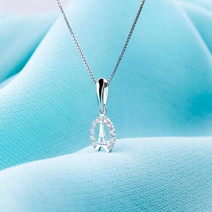 Mặt dây chuyền bạc Tower Love