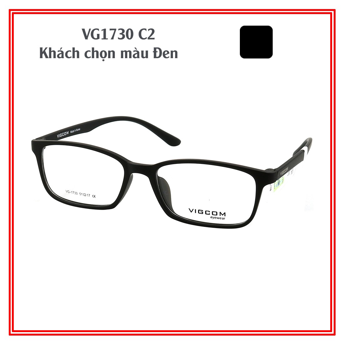 Gọng kính chính hãng vigcom vg1730 c2