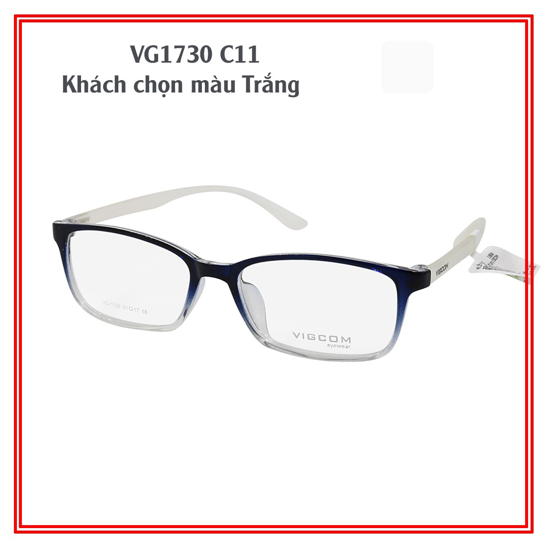 Gọng kính chính hãng vigcom vg1730 c11
