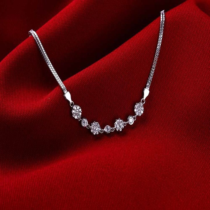 Lắc tay bạc Flower Chain