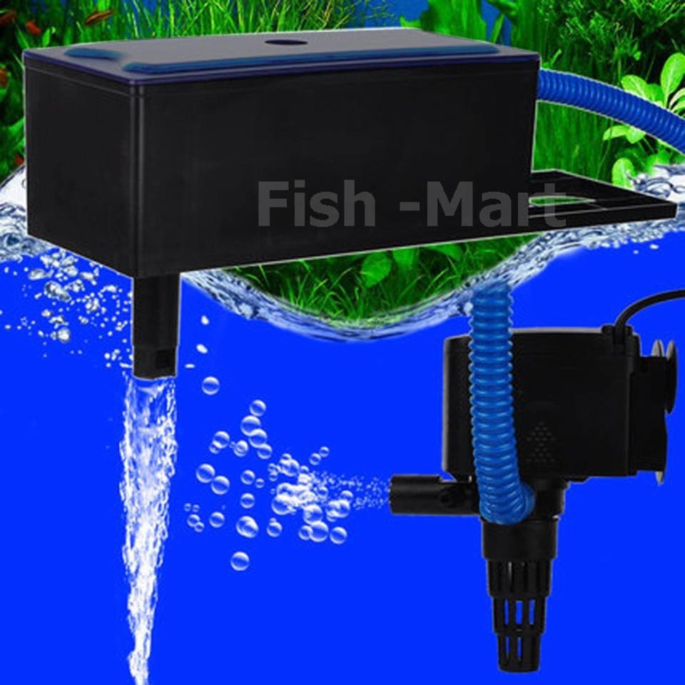 Vipsun fish vs-288 - bộ máng và máy bơm lọc nước hồ cá - có bông lọc