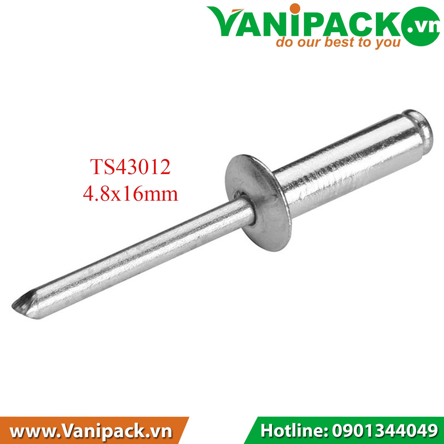 Gói 50 đinh Rive Tolsen 43012 4,8 x 16mm