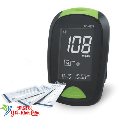 Máy đo đường huyết uright td4279 + tặng 50 que thử + 50 kim chích máu