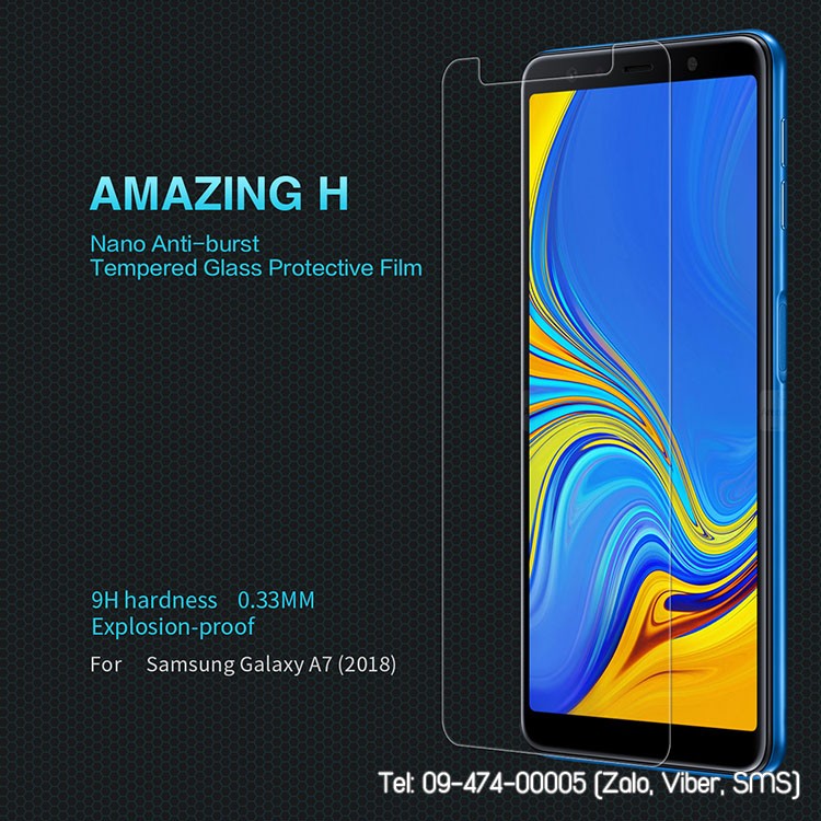 Kính cường lực Samsung A7 hiệu Nillkin chính hãng